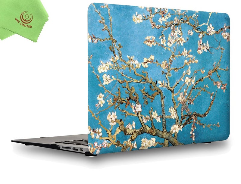 UESWILL Air 13-inch Creative Design Smooth Hard Shell Case Cover Compatible with Older Version 2010-2017 Release MacBook Air 13 inch (Model A1466 / A1369) + Microfibre Cleaning Cloth,Wintersweet - Image 1